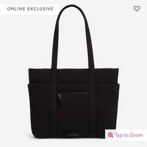 Vera Commuter Tote Bag - Microfiber Classic Black
